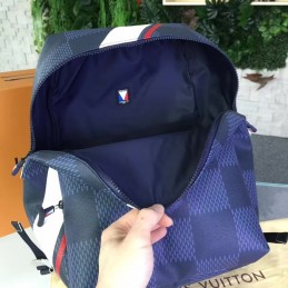 Replica Louis Vuitton Damier Cobalt V Stripe Apollo Backpack