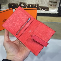 Replica Hermes Coral Bearn Compact Wallet Silver H Hardware