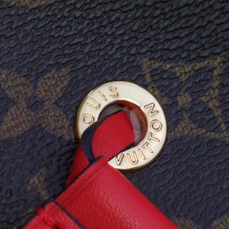 Replica Louis Vuitton Brown Monogram Red Drawstring Neo Noe MM