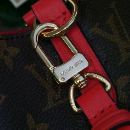 Replica Louis Vuitton Brown Monogram Red Drawstring Neo Noe MM