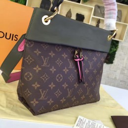 Replica Louis Vuitton Brown Monogram Green Pink Tuileries Besace