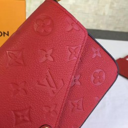 Replica Louis Vuitton Red Embossed Monogram Felicie Pochette