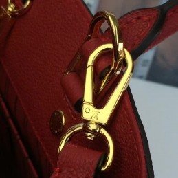 Replica Louis Vuitton Red Embossed Monogram Montaigne MM - Style 3