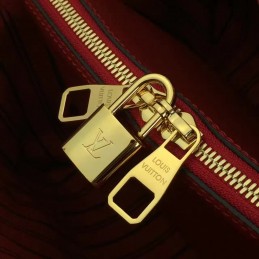 Replica Louis Vuitton Red Embossed Monogram Montaigne MM - Style 3