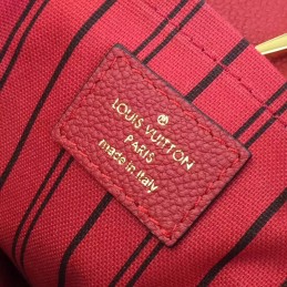 Replica Louis Vuitton Red Embossed Monogram Montaigne MM - Style 3