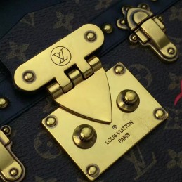 Replica Louis Vuitton Black Floral Petite Malle