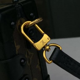 Replica Louis Vuitton Black Floral Petite Malle