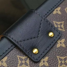 Replica Louis Vuitton Black Floral Petite Malle