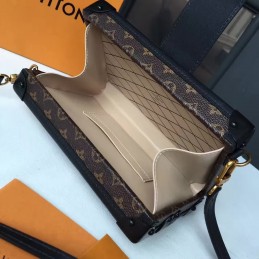 Replica Louis Vuitton Black Floral Petite Malle