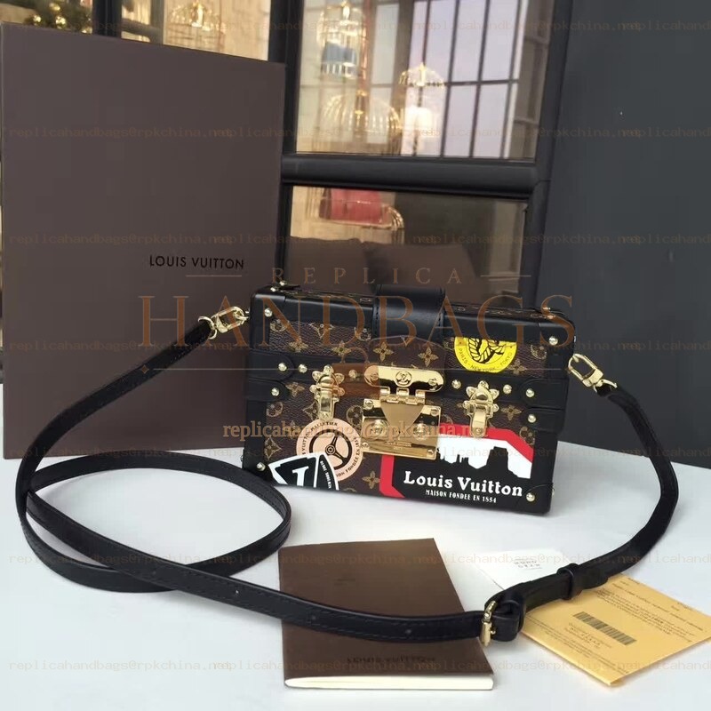 Replica Louis Vuitton Black Travel Sticker Petite Malle