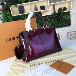 Replica Louis Vuitton Purple Patent Monogram Miroir Tote
