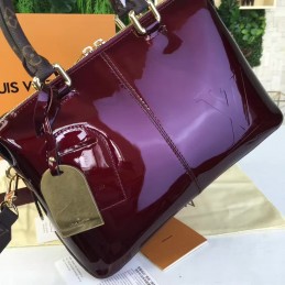 Replica Louis Vuitton Purple Patent Monogram Miroir Tote