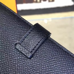 Replica Hermes Black Epsom Bearn Wallet Silver H Hardware