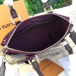 Replica Louis Vuitton Purple Patent Monogram Miroir Tote