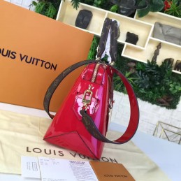 Replica Louis Vuitton Red Patent Monogram Miroir Tote