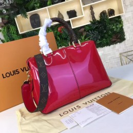 Replica Louis Vuitton Red Patent Monogram Miroir Tote