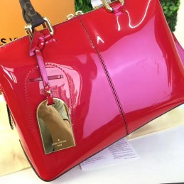 Replica Louis Vuitton Red Patent Monogram Miroir Tote
