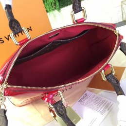 Replica Louis Vuitton Red Patent Monogram Miroir Tote