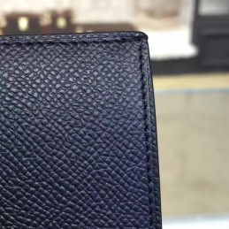 Replica Hermes Black Epsom Bearn Wallet Silver H Hardware