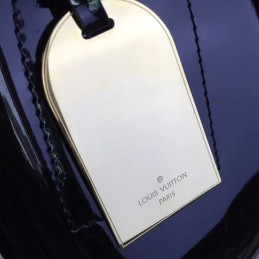 Replica Louis Vuitton Navy Blue Patent Monogram Miroir Tote
