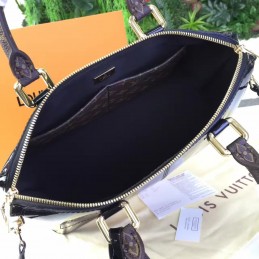 Replica Louis Vuitton Navy Blue Patent Monogram Miroir Tote