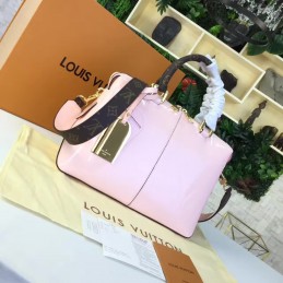 Replica Louis Vuitton Pale Pink Patent Monogram Miroir Tote