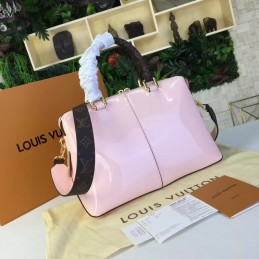 Replica Louis Vuitton Pale Pink Patent Monogram Miroir Tote