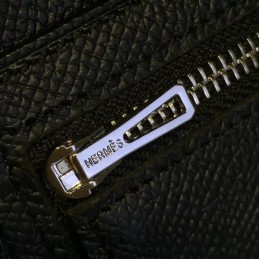 Replica Hermes Black Epsom Bearn Wallet Silver H Hardware