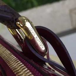 Replica Louis Vuitton Burgundy Patent Monogram Miroir Tote