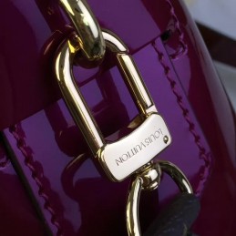 Replica Louis Vuitton Burgundy Patent Monogram Miroir Tote