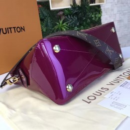 Replica Louis Vuitton Burgundy Patent Monogram Miroir Tote