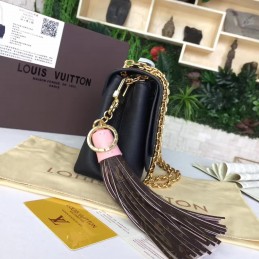 Replica Louis Vuitton Black Textured Chain Very Bag