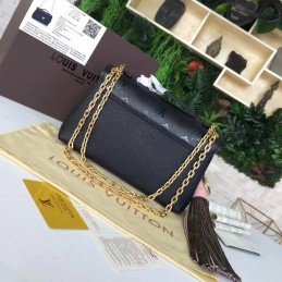 Replica Louis Vuitton Black Textured Chain Very Bag