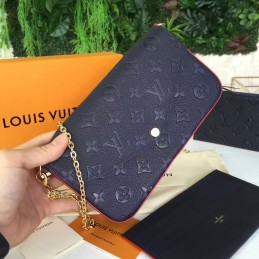 Replica Louis Vuitton Brown Monogram Chain Felicie Pochette