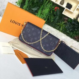 Replica Louis Vuitton Brown Monogram Chain Felicie Pochette