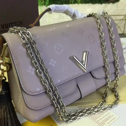 Replica Louis Vuitton Taupe Textured Chain Very Bag