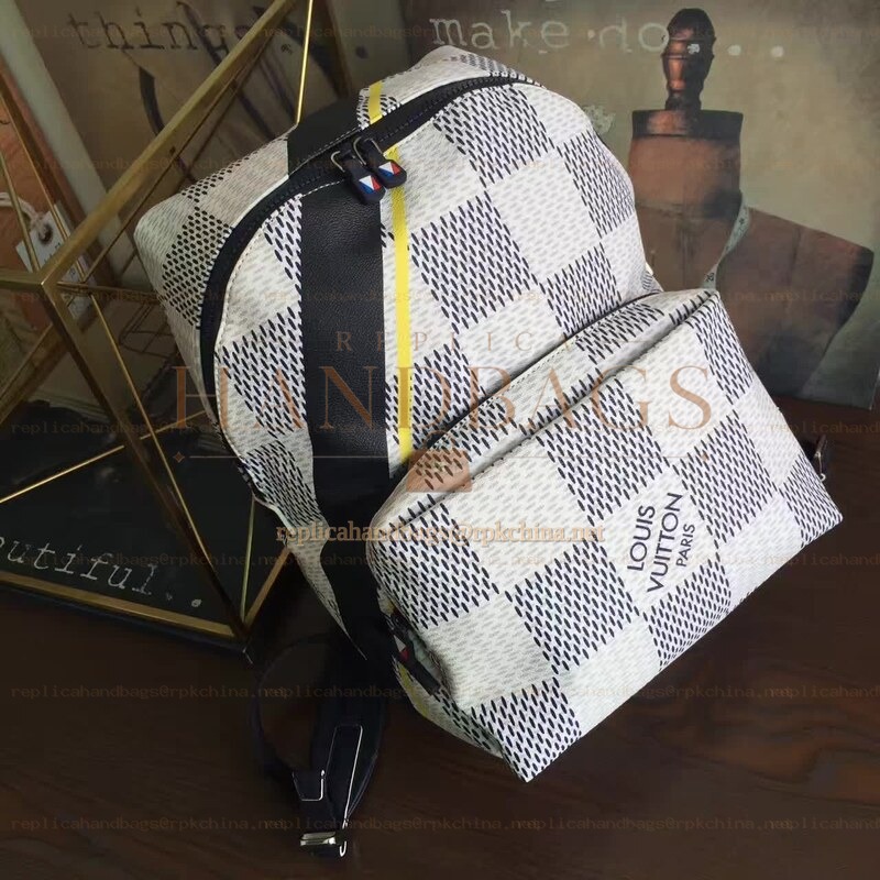Replica Louis Vuitton White Damier Apollo Backpack