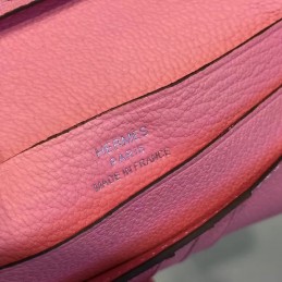 Replica Hermes Light Pink Bearn Wallet Silver H Hardware