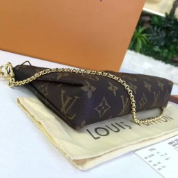 Replica Louis Vuitton Brown Monogram Brown Trim Pallas Clutch
