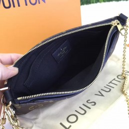 Replica Louis Vuitton Brown Monogram Brown Trim Pallas Clutch