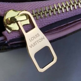 Replica Louis Vuitton Brown Monogram Pale Pink Trim Pallas Clutch