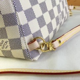 Replica Louis Vuitton White Damier Azur Beige Trim Sperone BB Backpack