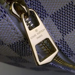 Replica Louis Vuitton White Damier Azur Beige Trim Sperone BB Backpack