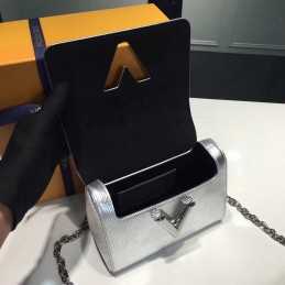 Replica Louis Vuitton Silver Metallic Twist PM