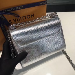 Replica Louis Vuitton Silver Metallic Twist PM