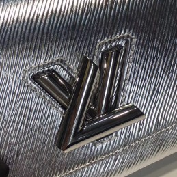 Replica Louis Vuitton Silver Metallic Twist PM