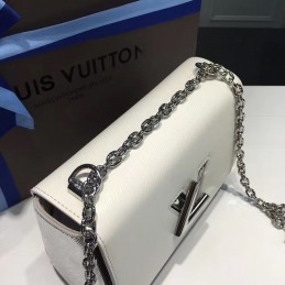 Replica Louis Vuitton White Black Trim Twist MM