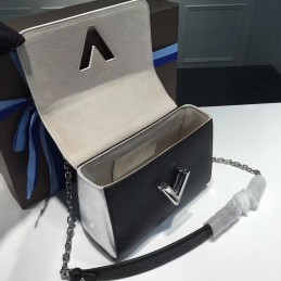 Replica Louis Vuitton White Black Trim Twist MM
