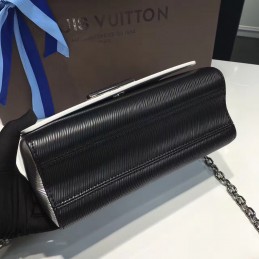 Replica Louis Vuitton White Black Trim Twist MM