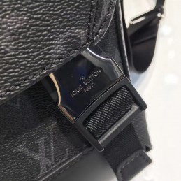 Replica Louis Vuitton Black Monogram Eclipse Black Trim Messenger PM Voyager